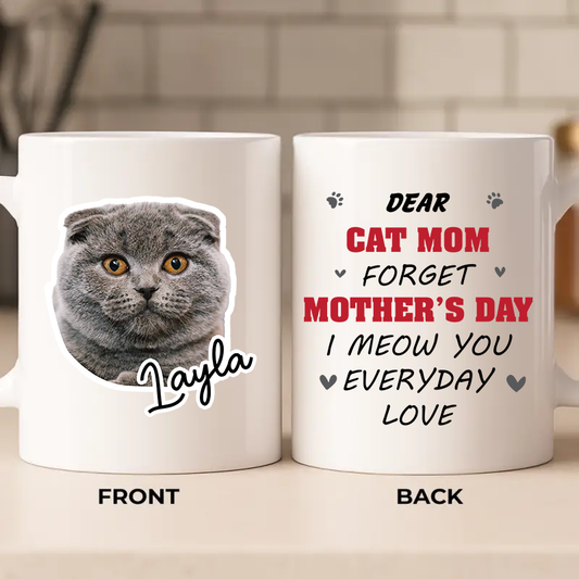 Custom Photo Ceramic Mug - Personalized Birthday Gifts For Dog Cat Lovers, Dog Dad And Mom, Cat Owners - Home Feels Warmer With You