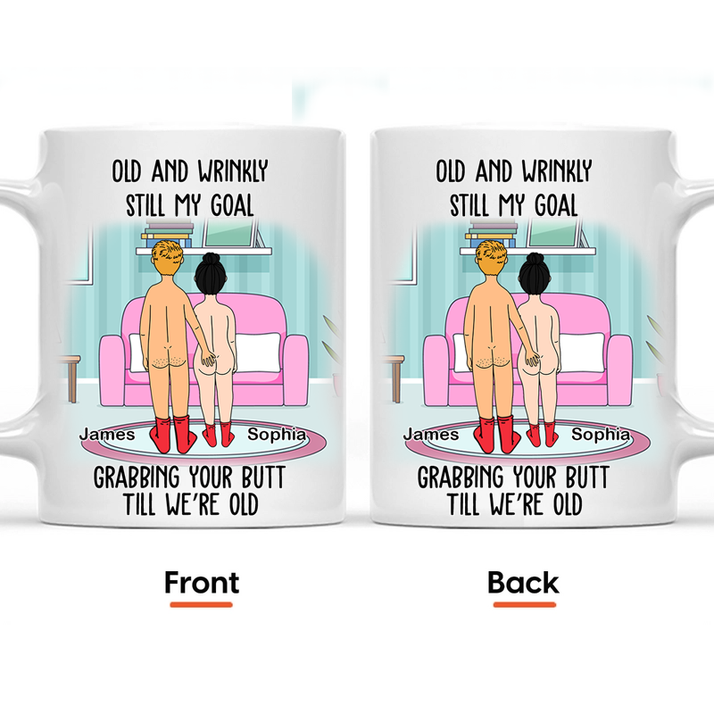 I Promise To Still Grab Your Butt - Personalized Ceramic Mug For Couples, Valentine Anniversary Birthday Gift for Him Her