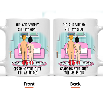 I Promise To Still Grab Your Butt - Personalized Ceramic Mug For Couples, Valentine Anniversary Birthday Gift for Him Her