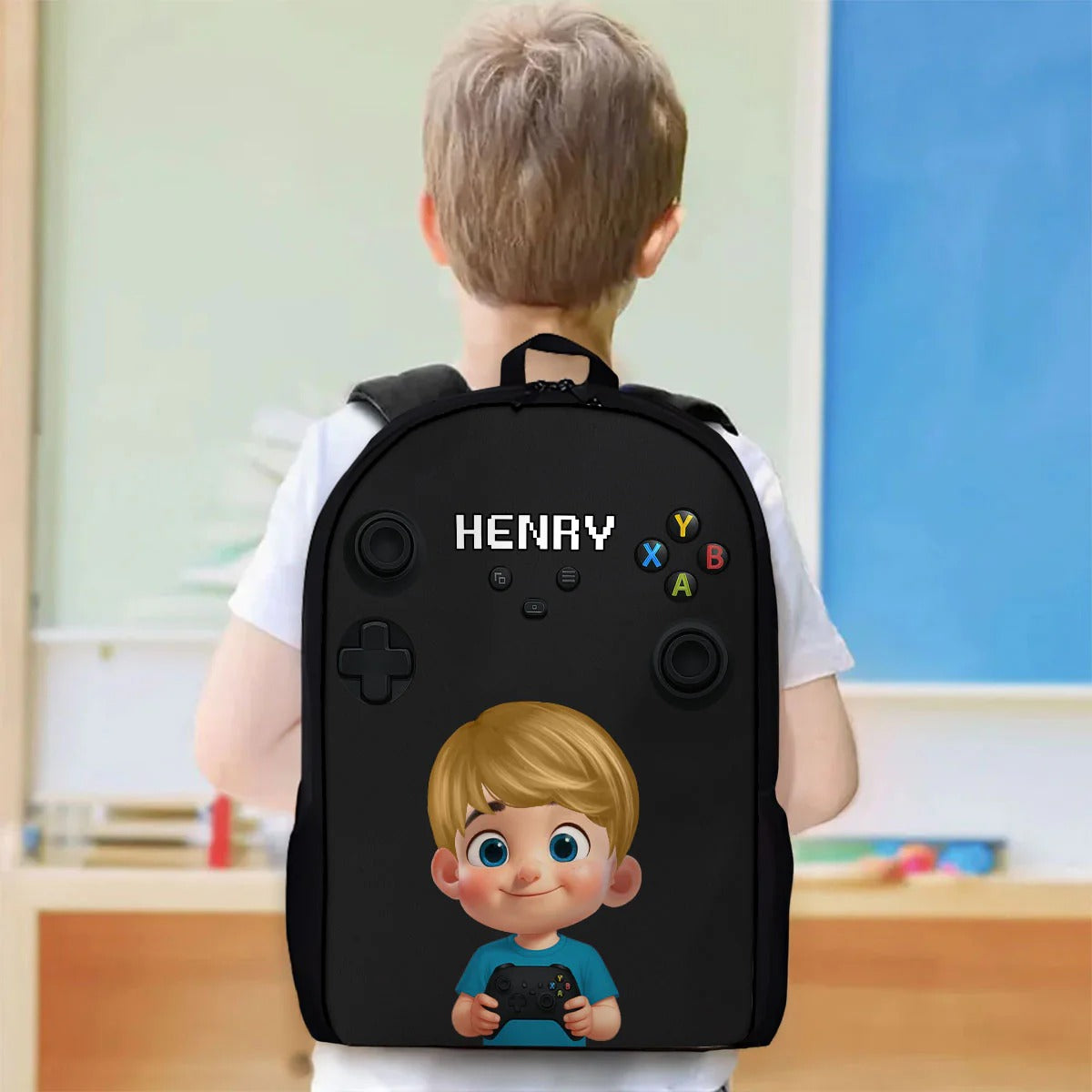 Gamer Design for Boys Girls - Personalized Backpack - Back to School Backpack for Kids