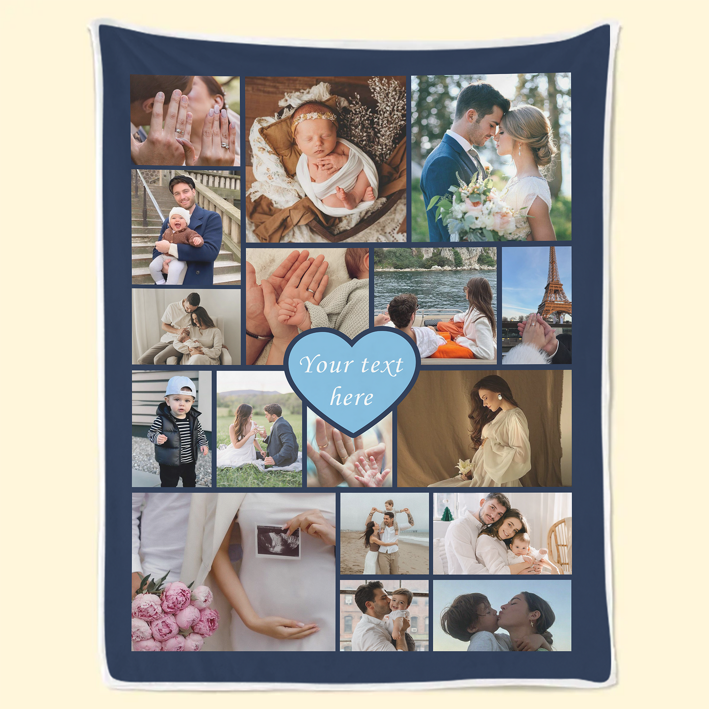 Personalized Photo Blanket, Photo Blanket with Text, Personalized Gift, Memorial Blanket, Anniversary Gift, Couples Gift, Gift for Her