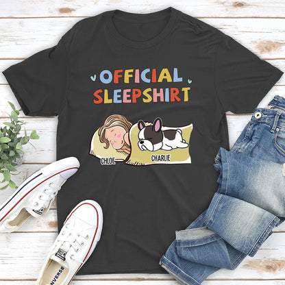 Sleeping Dog Sleepshirt - Personalized Custom T-shirt Sweatshirt for Dog Lover, Gift for Wife & Husband