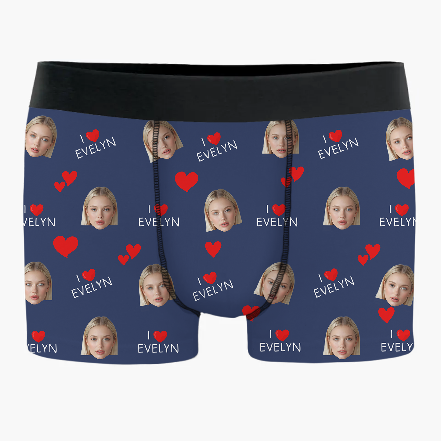 Custom Photo I Love My Wife - Funny Underwear Gift For Husband, Boyfriend - Personalized Men's Boxer Briefs