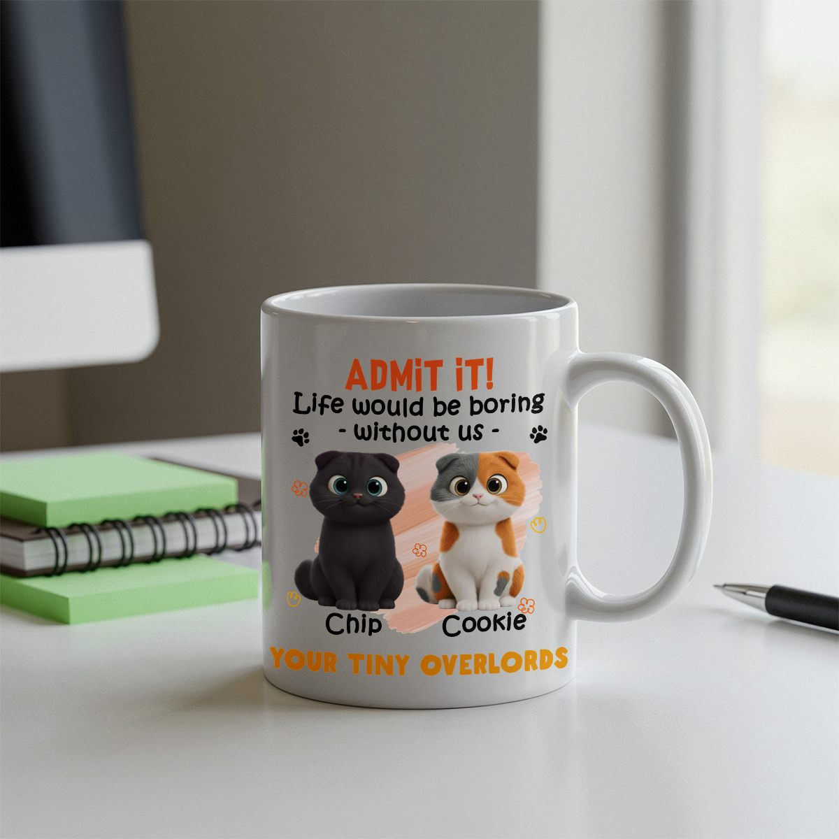 Good Morning, Our Human Servant - Cat Personalized Custom Ceramic Mug - Gift For Pet Owners, Pet Lovers