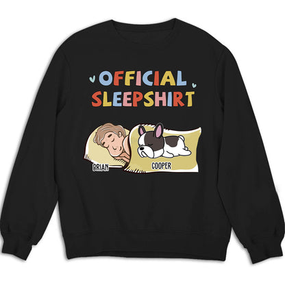 Sleeping Dog Sleepshirt - Personalized Custom T-shirt Sweatshirt for Dog Lover, Gift for Wife & Husband