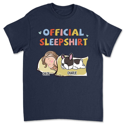Sleeping Dog Sleepshirt - Personalized Custom T-shirt Sweatshirt for Dog Lover, Gift for Wife & Husband