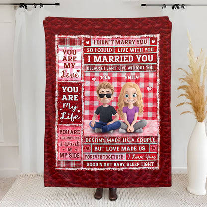 The Love Of My Life - Couple Personalized Custom Blanket - Gift For Husband Wife, Anniversary