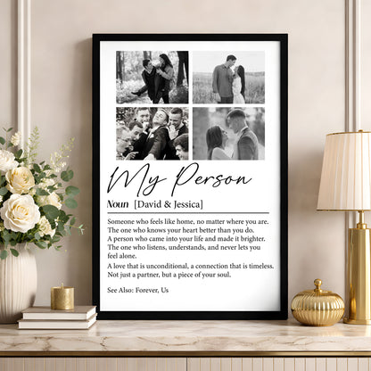 My Person Definition Anniversary Gift, Valentines Gift - Personalized Photo Poster