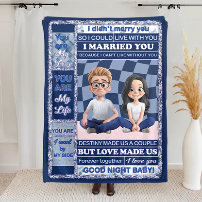 Custom You Are The Love Of My Life Fleece & Sherpa Blanket - Personalized Fleece Blanket, Sherpa Blanket, Valentine Anniversary Gift for Couple