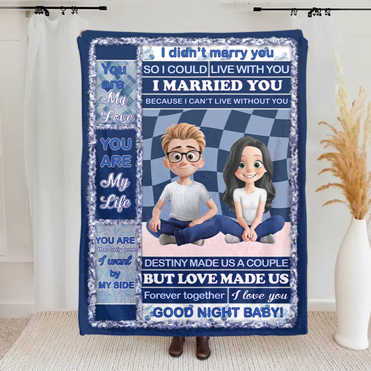 Custom You Are The Love Of My Life Fleece & Sherpa Blanket - Personalized Fleece Blanket, Sherpa Blanket, Valentine Anniversary Gift for Couple