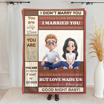 Custom You Are The Love Of My Life v3 Fleece & Sherpa Blanket - Personalized Fleece Blanket, Sherpa Blanket, Valentine Anniversary Gift for Couple