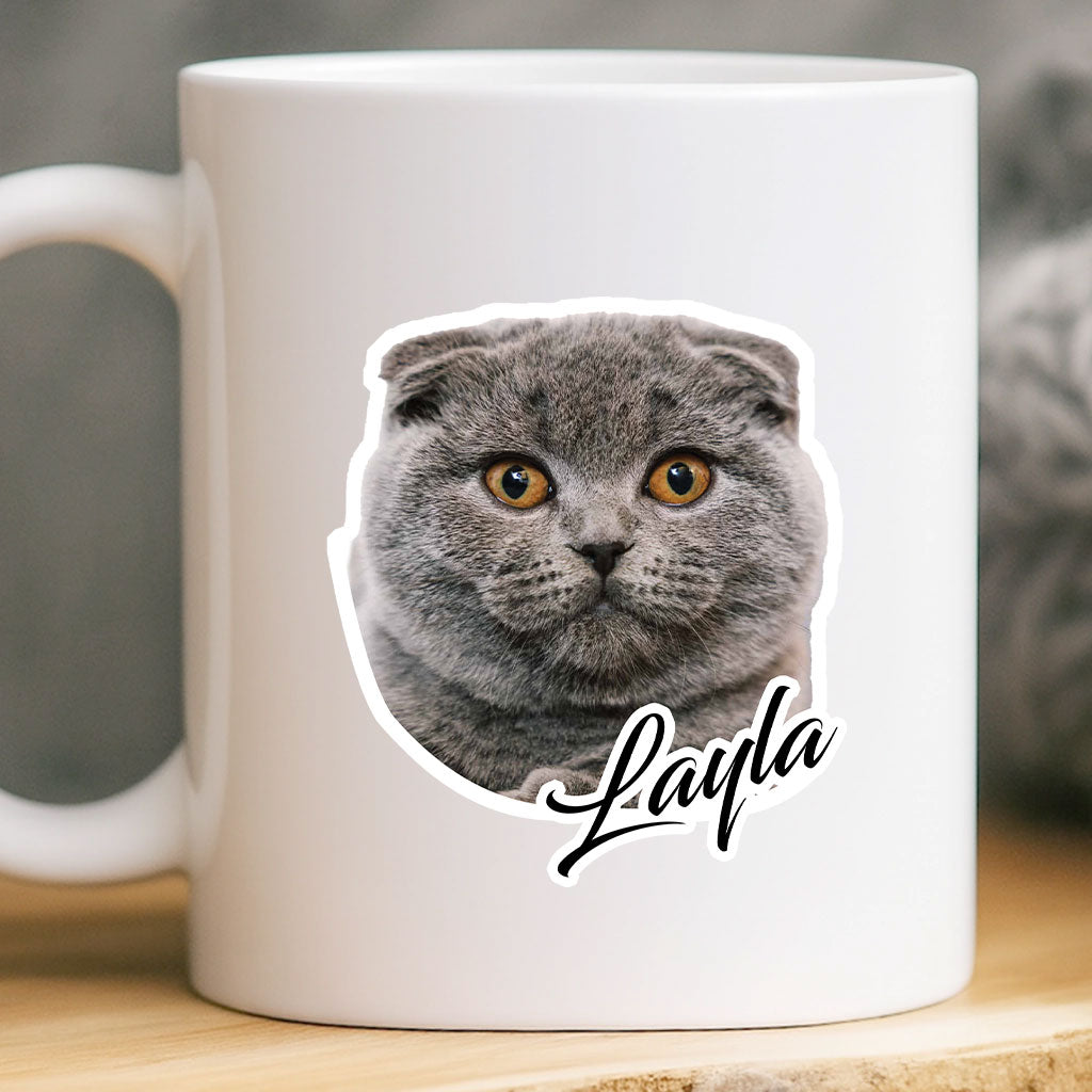 Custom Photo Ceramic Mug - Personalized Birthday Gifts For Dog Cat Lovers, Dog Dad And Mom, Cat Owners - Home Feels Warmer With You
