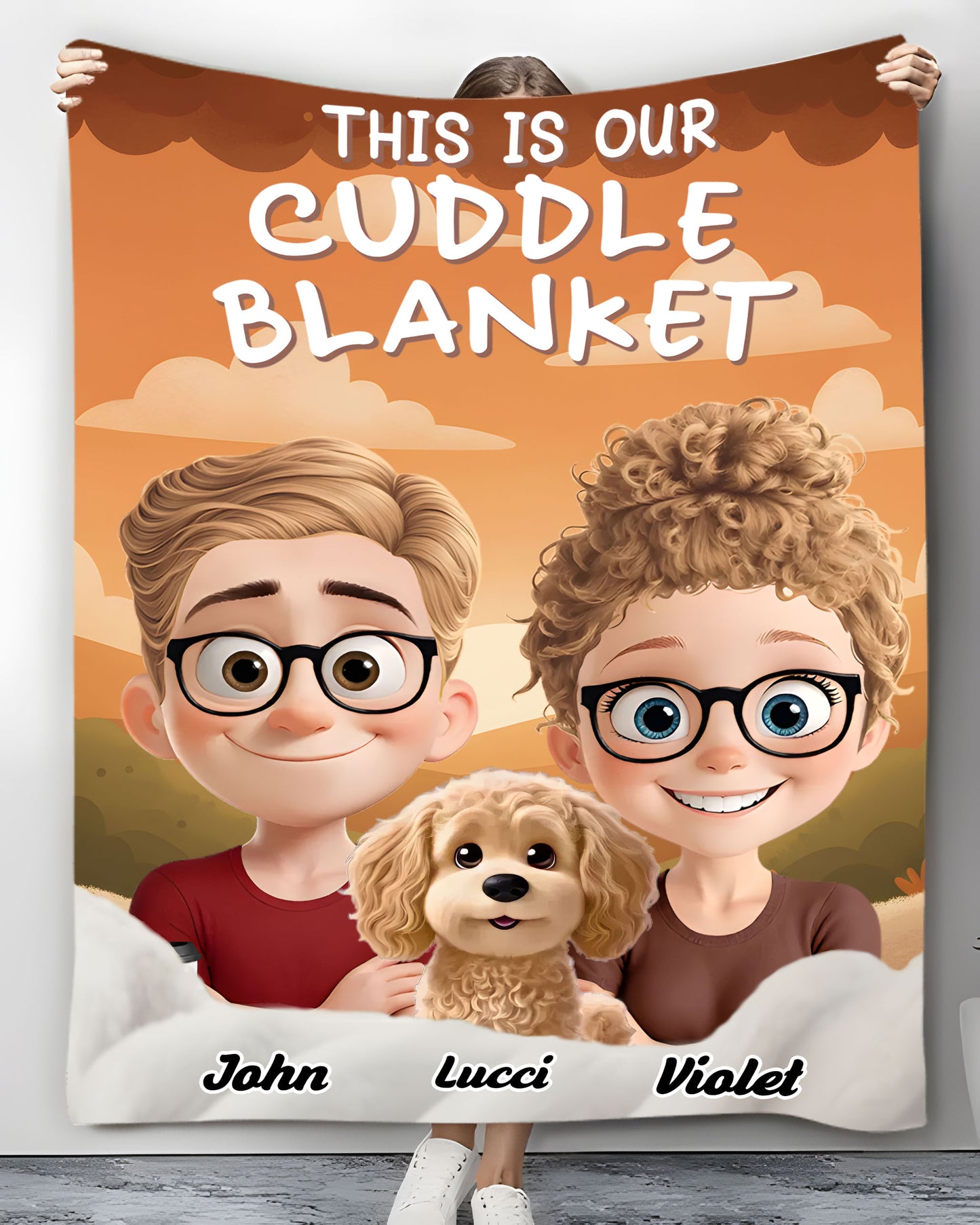This Is Our Cuddling Blanket - Dog & Cat Personalized Custom Blanket - Gift For Pet Owners, Pet Lovers