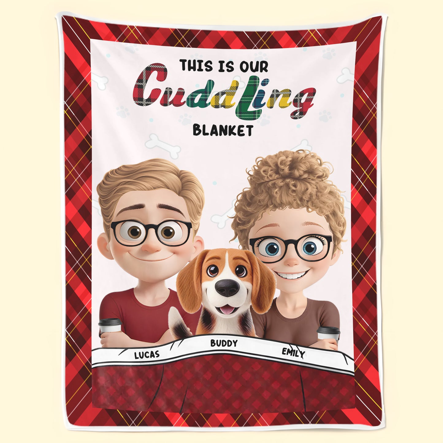 This Is Our Cuddling Blanket v2 - Dog & Cat Personalized Custom Blanket - Gift For Pet Owners, Pet Lovers