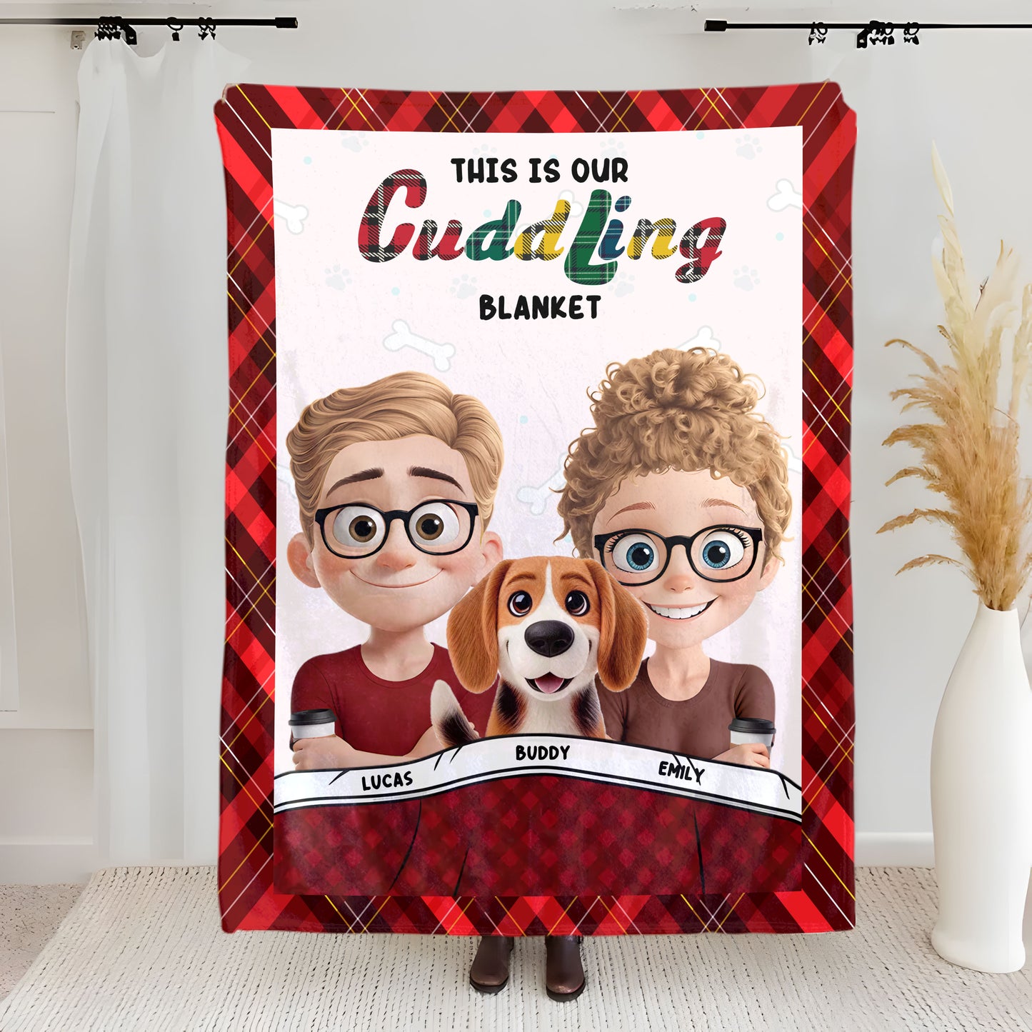 This Is Our Cuddling Blanket v2 - Dog & Cat Personalized Custom Blanket - Gift For Pet Owners, Pet Lovers