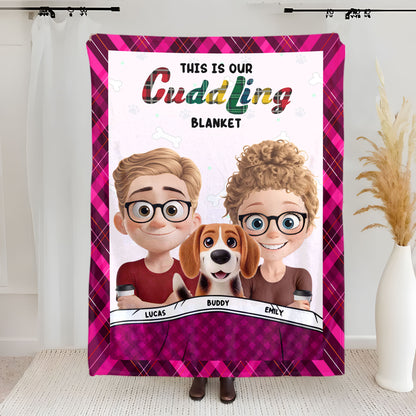 This Is Our Cuddling Blanket v2 - Dog & Cat Personalized Custom Blanket - Gift For Pet Owners, Pet Lovers