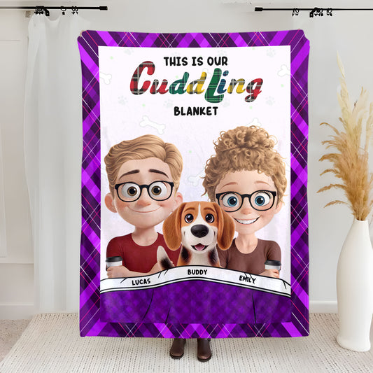 This Is Our Cuddling Blanket v2 - Dog & Cat Personalized Custom Blanket - Gift For Pet Owners, Pet Lovers
