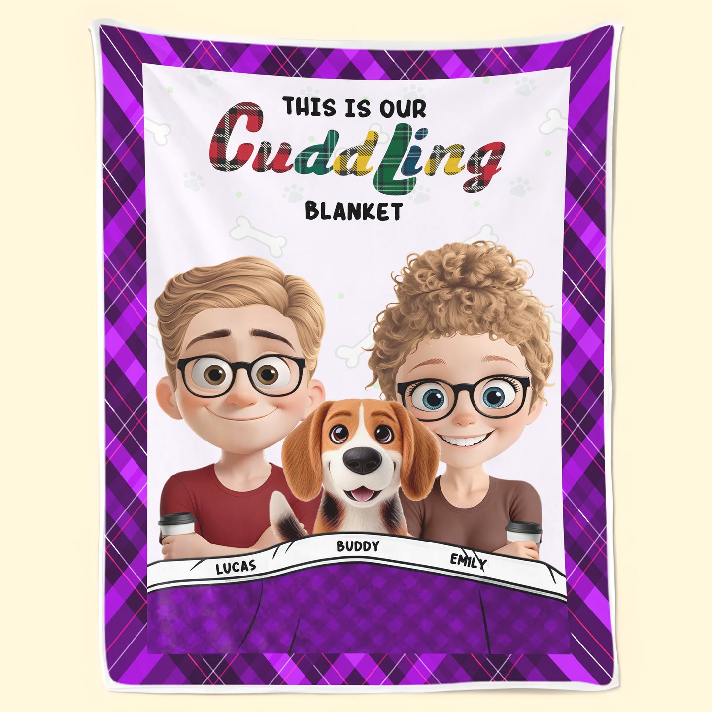 This Is Our Cuddling Blanket v2 - Dog & Cat Personalized Custom Blanket - Gift For Pet Owners, Pet Lovers