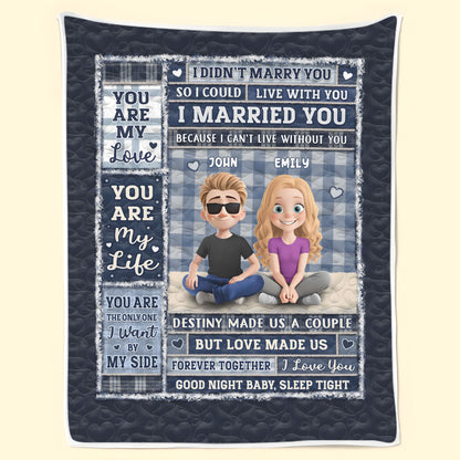 The Love Of My Life - Couple Personalized Custom Blanket - Gift For Husband Wife, Anniversary