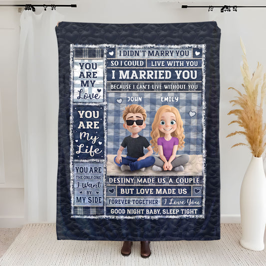 The Love Of My Life - Couple Personalized Custom Blanket - Gift For Husband Wife, Anniversary