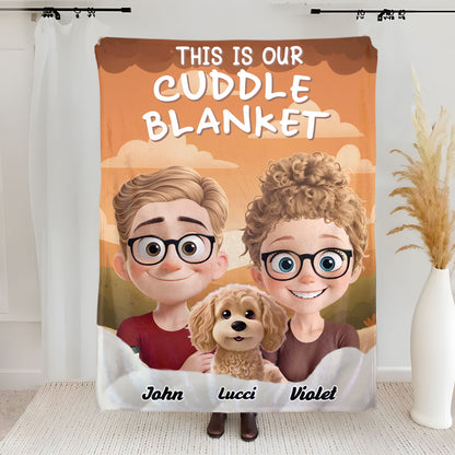 This Is Our Cuddling Blanket - Dog & Cat Personalized Custom Blanket - Gift For Pet Owners, Pet Lovers