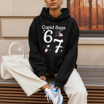 Cupid Days 67 Love v1 Graphic T-shirt, Funny 6 7 Valentines Day T-shirt, Sweatshirt, Hoodie, 6 7 Funny Number Meme Valentines Day T-Shirt