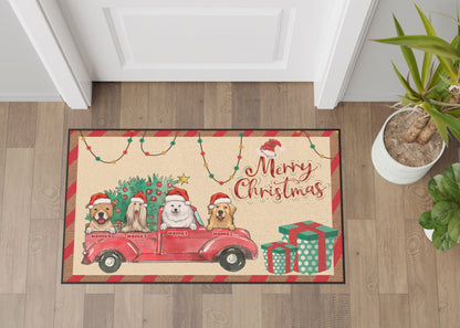 Merry Christmas Dog Mom Doormat, Dog Personalized Home Decor Mat, Xmas Gift For Pet Owners, Pet Lovers Gift Idea
