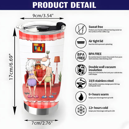 Personalized Funny Old Couple 20oz Tumbler - Christmas Gift Idea For Couple - I Never Thought I Would Accumulate Such Wealth