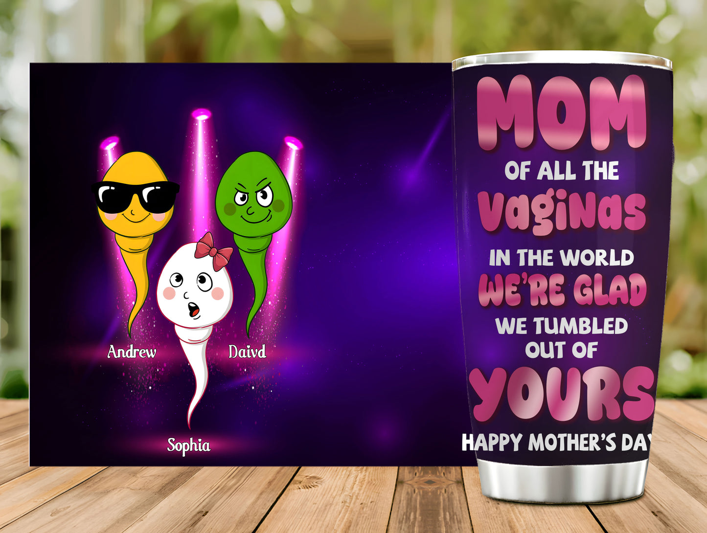 Mom Of All The Vaginas In The World, Gift For Mom, Mother's Day Gift Personalized Funny 20oz Tumbler