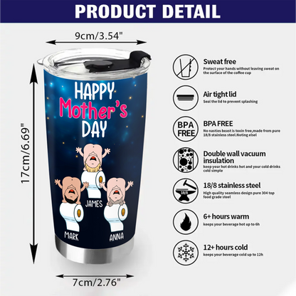 Thanks For Cleaning My Bum, Gift For Mom, Personalized 20oz Tumbler, Butt Tumbler, Mother's Day Gift