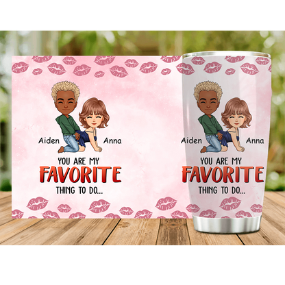 Time Only Deepens The Love We Share - Couple Personalized Custom 20oz Tumbler - Christmas Gift For Husband Wife, Anniversary