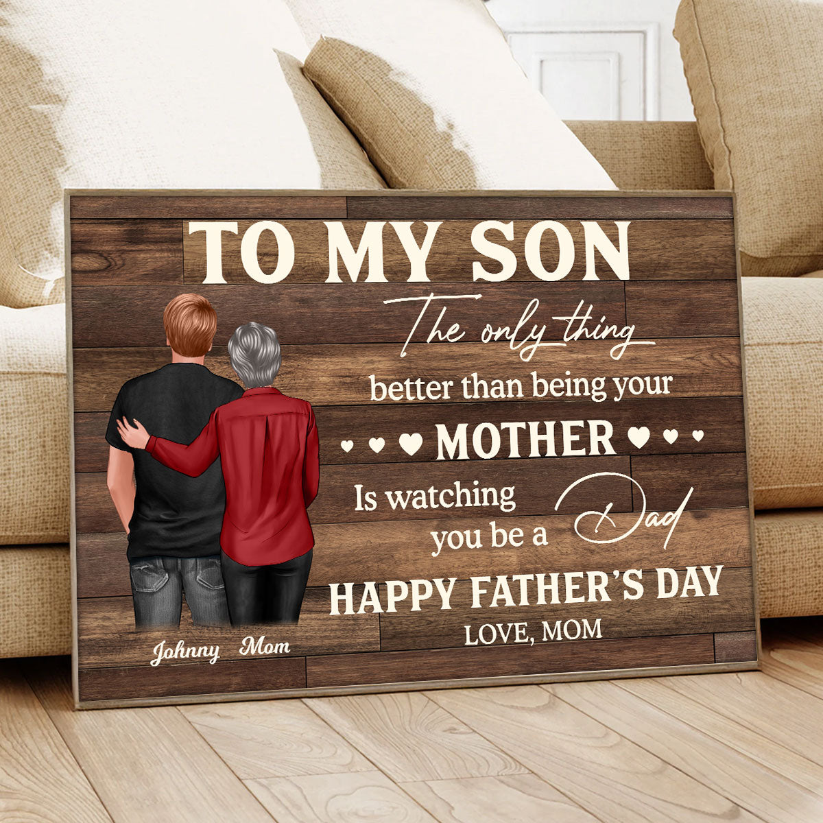 To My Son Happy Father's Day - Personalized Poster - Heartfelt Father's Day Gift For Son