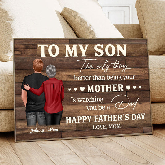 To My Son Happy Father's Day - Personalized Poster - Heartfelt Father's Day Gift For Son