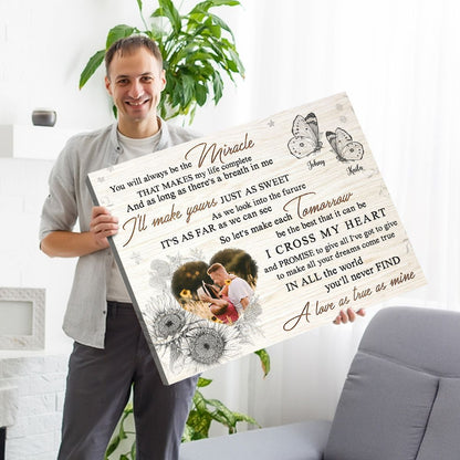 Personalized Couple Gift Idea Anniversary Photo Canvas Print