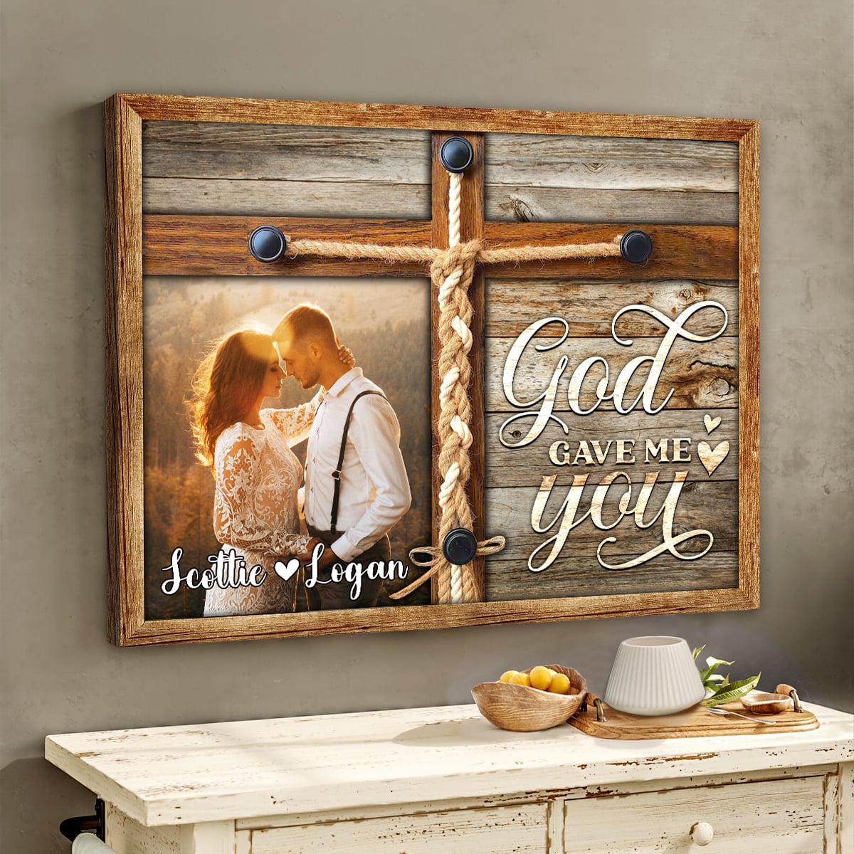Personalized Couple Photo Gift Best Wedding Anniversary Canvas Wall Art