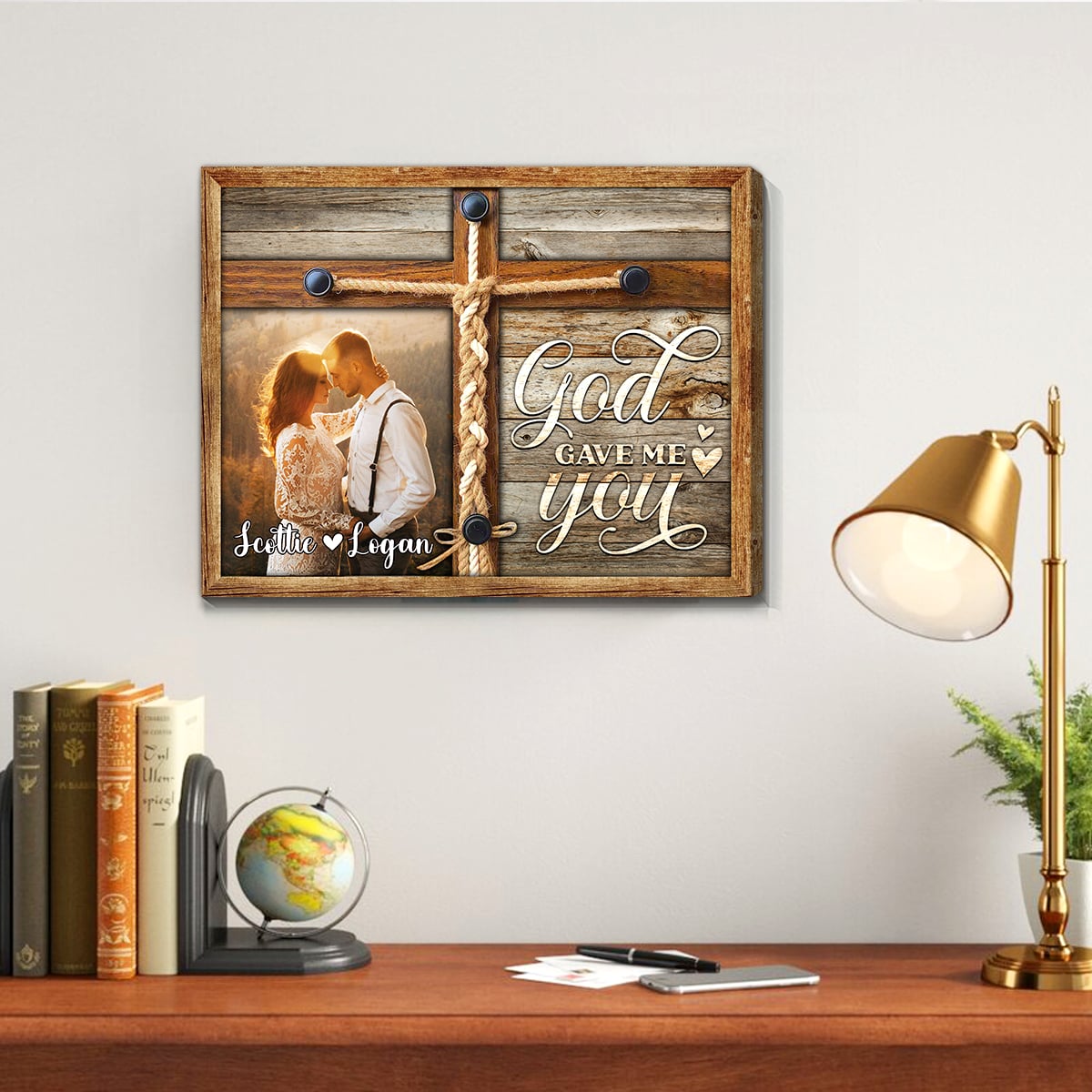 Personalized Couple Photo Gift Best Wedding Anniversary Canvas Wall Art