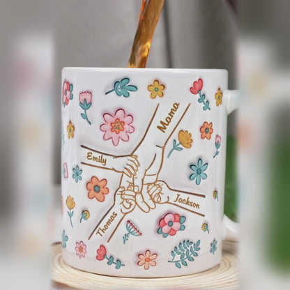 Silent Sacrifices Reflect Endless Love - Family Personalized Custom 3D Inflated Effect Printed Ceramic Mug - Christmas Gift For Mom, Grandma