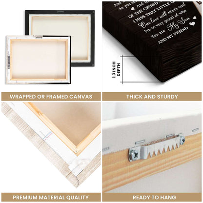 To My Son and Daughter In Law Canvas Wall Art – Personalized Wedding Gift From Parents of The Groom