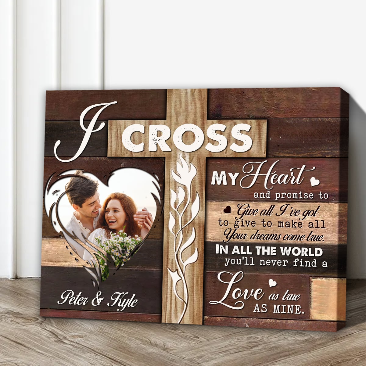 Personalized Gift For Lovers Couple Photo Canvas Print