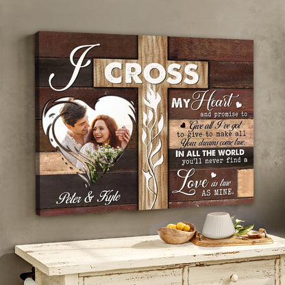 Personalized Gift For Lovers Couple Photo Canvas Print