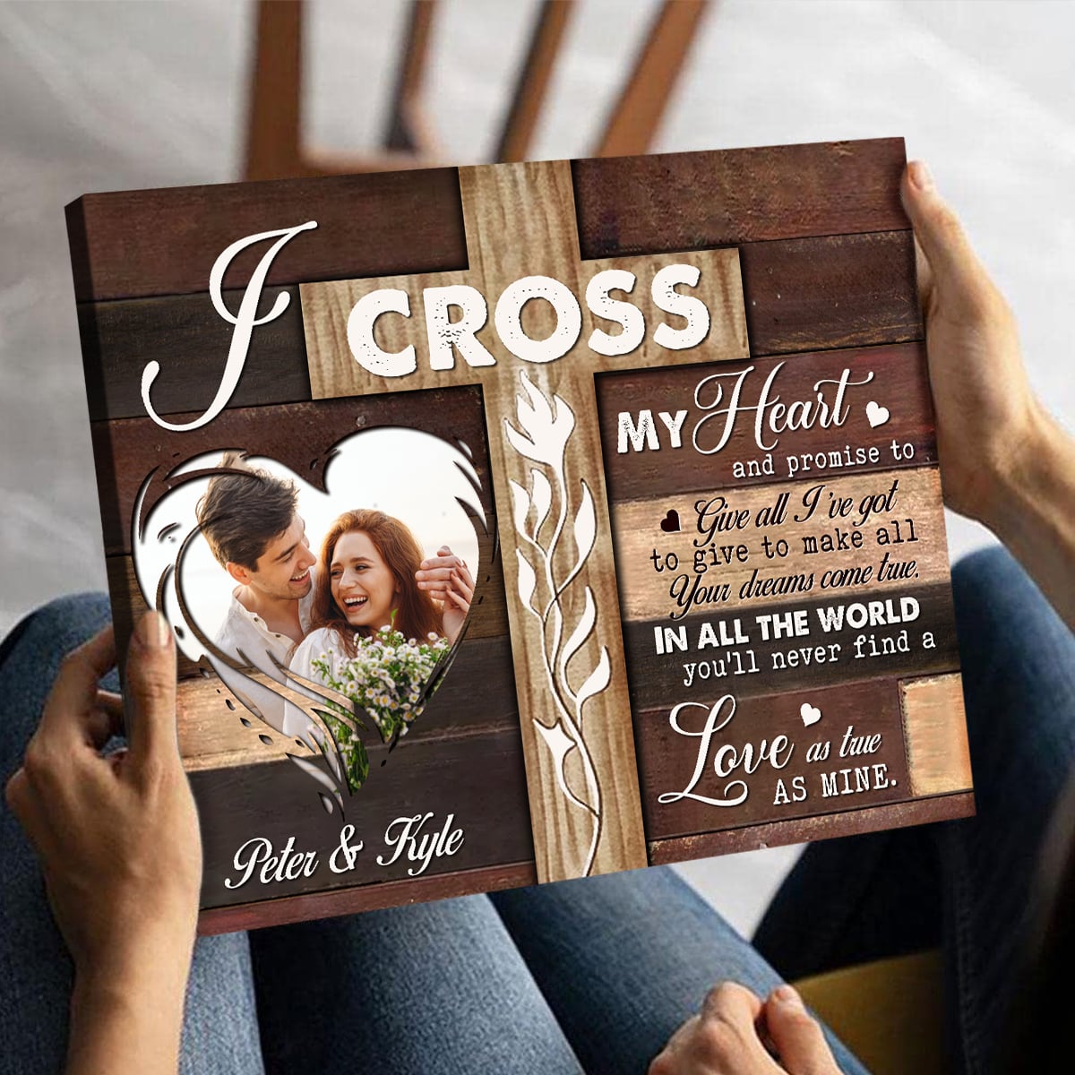 Personalized Gift For Lovers Couple Photo Canvas Print