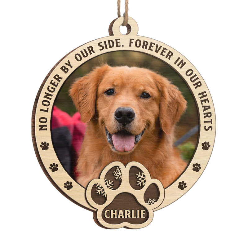 Custom Photo A Dog’s Love Is Forever - Memorial Personalized Custom Ornament - Wood Custom Shaped - Christmas Gift, Sympathy Gift For Pet Owners, Pet Lovers