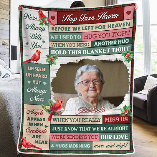 Custom Photo I Have An Angel In Heaven - Memorial Personalized Custom Blanket - Christmas Gift, Sympathy Gift For Family Members