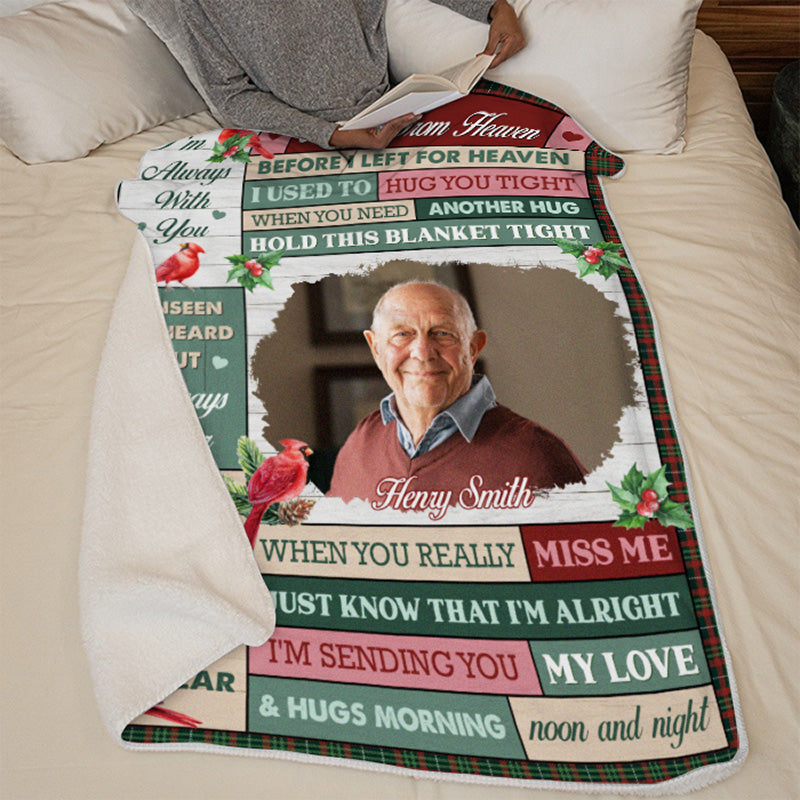 Custom Photo I Have An Angel In Heaven - Memorial Personalized Custom Blanket - Christmas Gift, Sympathy Gift For Family Members