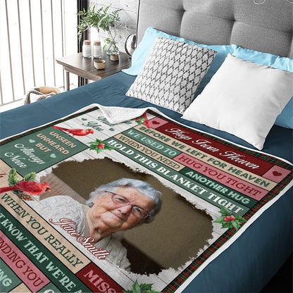 Custom Photo I Have An Angel In Heaven - Memorial Personalized Custom Blanket - Christmas Gift, Sympathy Gift For Family Members