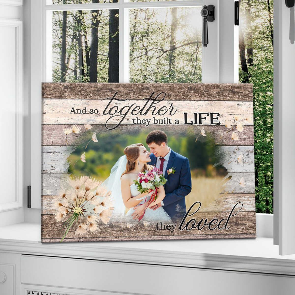 And So Together We Build A Life We Loved Custom Photo Canvas, Unique gift Ideas For Couples, Gift For Anniversary, Valentine’s Day Gift