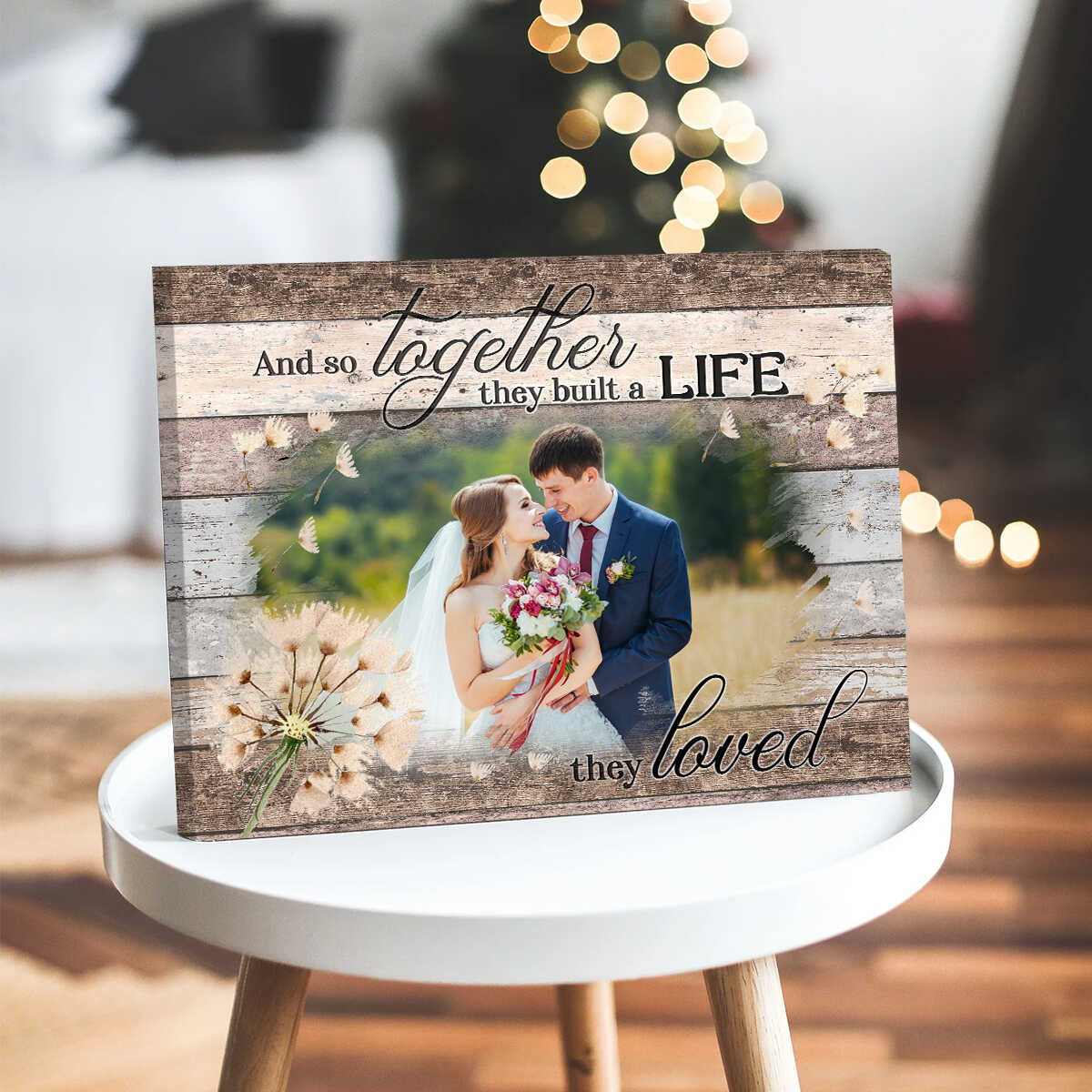 And So Together We Build A Life We Loved Custom Photo Canvas, Unique gift Ideas For Couples, Gift For Anniversary, Valentine’s Day Gift